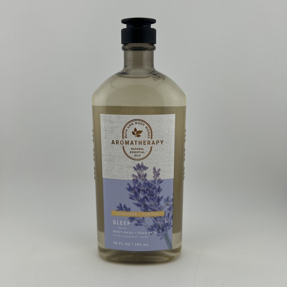 Bath And Body Works Aromatherapy Sleep Lavender Vanilla Body Wash Foam Bath 10oz